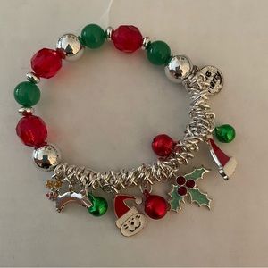 Christmas Elastic Stretch Jingle Bells Charm Bracelet